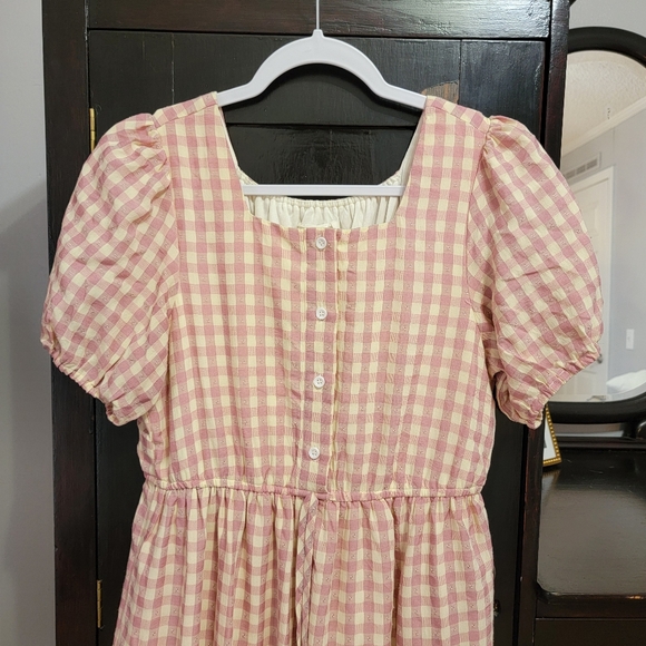 Cottagecore Pink Gingham Dress - Picture 2 of 10